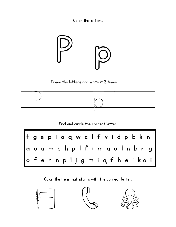 Coloring Workbook: Alphabet A to Z