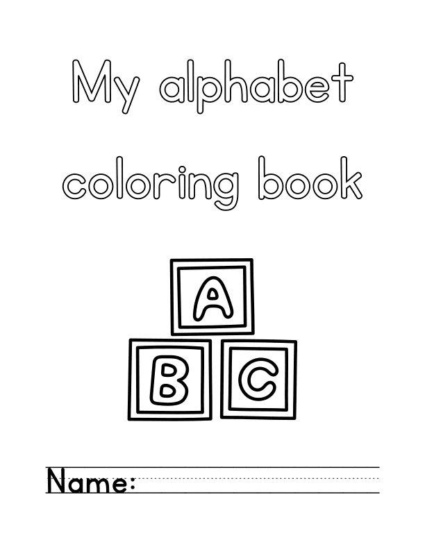 Coloring Workbook: Alphabet A to Z