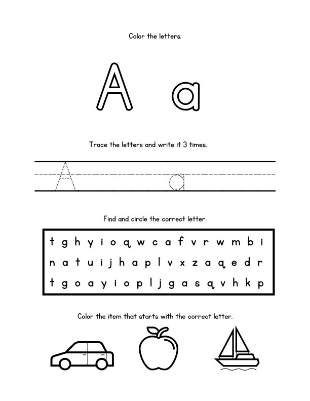 Coloring Workbook: Alphabet A to Z