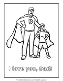 Fathers' Day Coloring Workbook I Love You Dad thumbnail 6