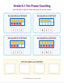 Grade K1 Ten Frame Counting 1 to 10  Workbook thumbnail 4