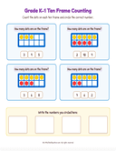 Grade K1 Ten Frame Counting 1 to 10  Workbook thumbnail 7