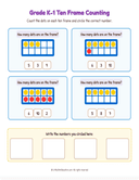 Grade K1 Ten Frame Counting 1 to 10  Workbook thumbnail 9