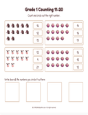 Grade 1 Counting 11 to 20 Workbook thumbnail 1
