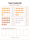 Grade 1 Counting 11 to 20 Workbook thumbnail 20