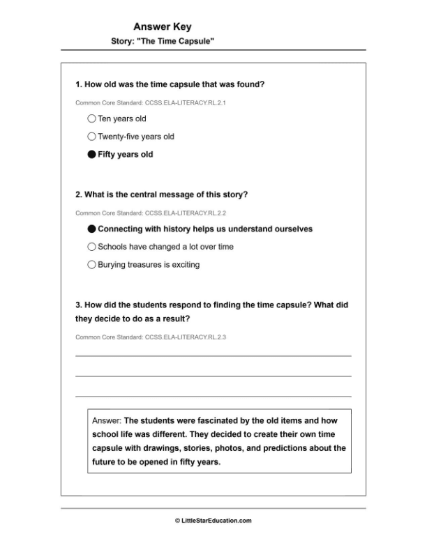 Grade 2 Reading Comprehension Workbook- Level 1