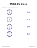 Match the Clock: Half Hour - 12 Hour thumbnail 2