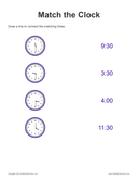 Match the Clock: Half Hour - 12 Hour thumbnail 3