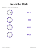 Match the Clock: Half Hour - 24 Hour thumbnail 2