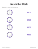 Match the Clock: Half Hour - 24 Hour thumbnail 4