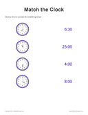 Match the Clock: Half Hour - 24 Hour thumbnail 5