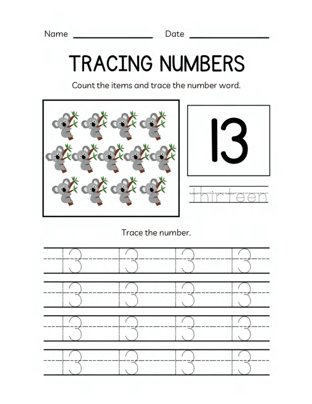 Math Numbers Workbook