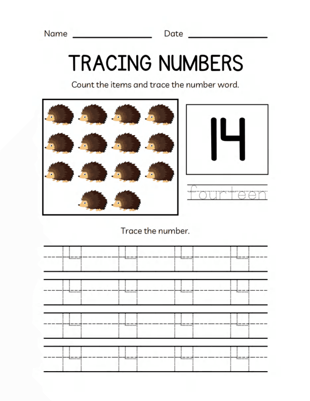 Math Numbers Workbook