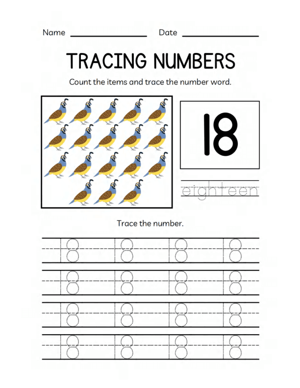 Math Numbers Workbook