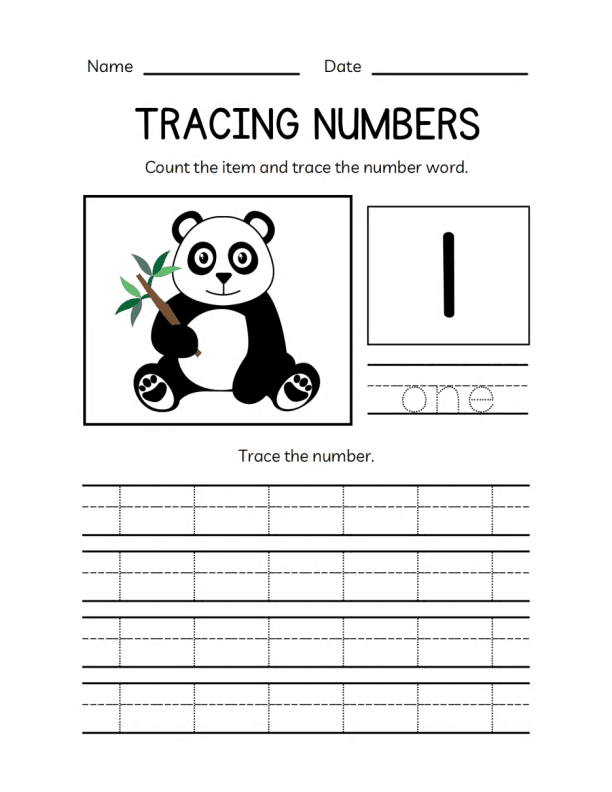 Math Numbers Workbook