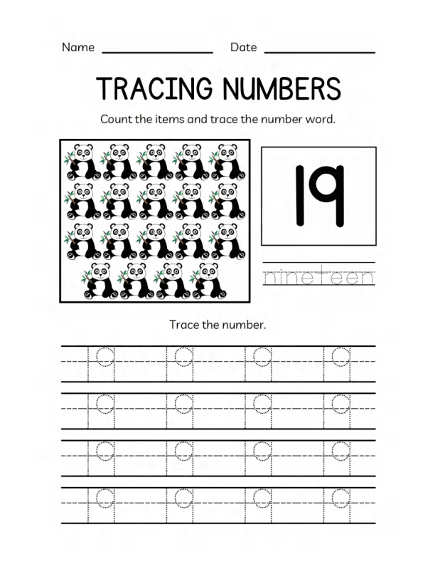 Math Numbers Workbook