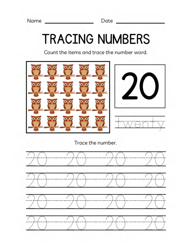 Math Numbers Workbook