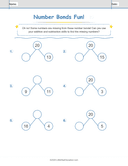 Number Bonds Make 20 Workbook thumbnail 1
