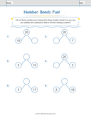 Number Bonds Make 20 Workbook thumbnail 3
