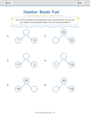 Number Bonds Make 20 Workbook thumbnail 7