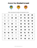 Number Order Greatest to Least Worksheet thumbnail 2