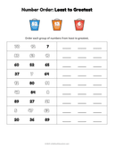Number Order Worksheet - Least to Greatest thumbnail 3