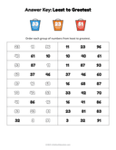Number Order Worksheet - Least to Greatest thumbnail 6