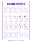 Number Tracing 1 to 10 Worksheet thumbnail 3