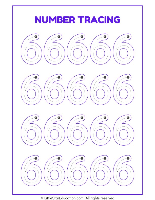 Number Tracing 1 to 10 Worksheet