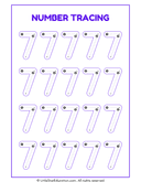 Number Tracing 1 to 10 Worksheet thumbnail 7
