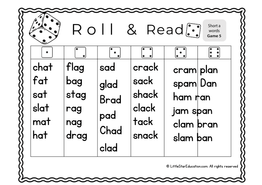 Roll and Read: Phonics Fun for Early Readers