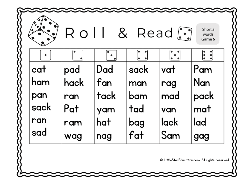 Roll and Read: Phonics Fun for Early Readers