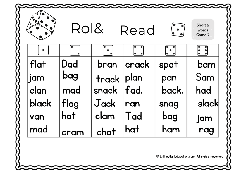 Roll and Read: Phonics Fun for Early Readers