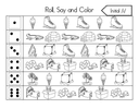 Roll, Say, and Color Initial Sounds Worksheet thumbnail 11
