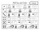 Roll, Say, and Color Initial Sounds Worksheet thumbnail 12