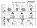 Roll, Say, and Color Initial Sounds Worksheet thumbnail 16