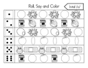 Roll, Say, and Color Initial Sounds Worksheet thumbnail 17
