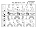 Roll, Say, and Color Initial Sounds Worksheet thumbnail 20