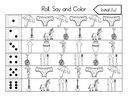 Roll, Say, and Color Initial Sounds Worksheet thumbnail 23