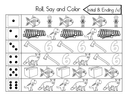Roll, Say, and Color Initial Sounds Worksheet thumbnail 26