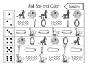 Roll, Say, and Color Initial Sounds Worksheet thumbnail 28