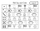 Roll, Say, and Color Initial Sounds Worksheet thumbnail 8
