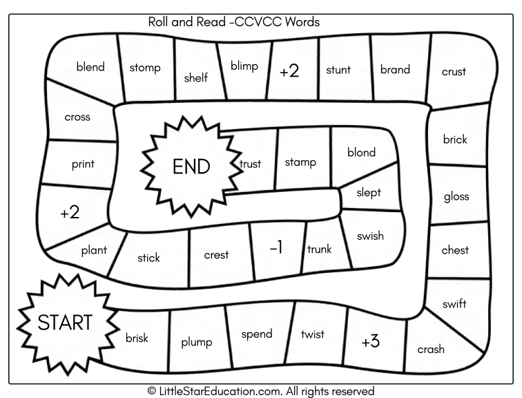 Short Vowel Roll and Read Complete Game Set