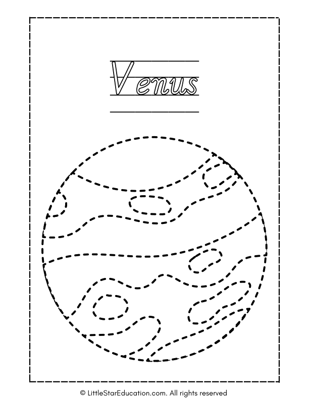 Solar System Tracing Workbook