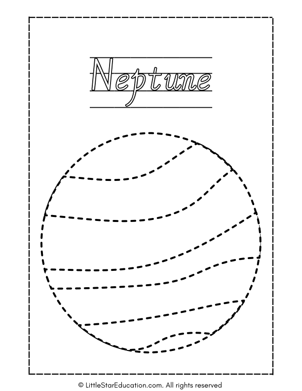 Solar System Tracing Workbook