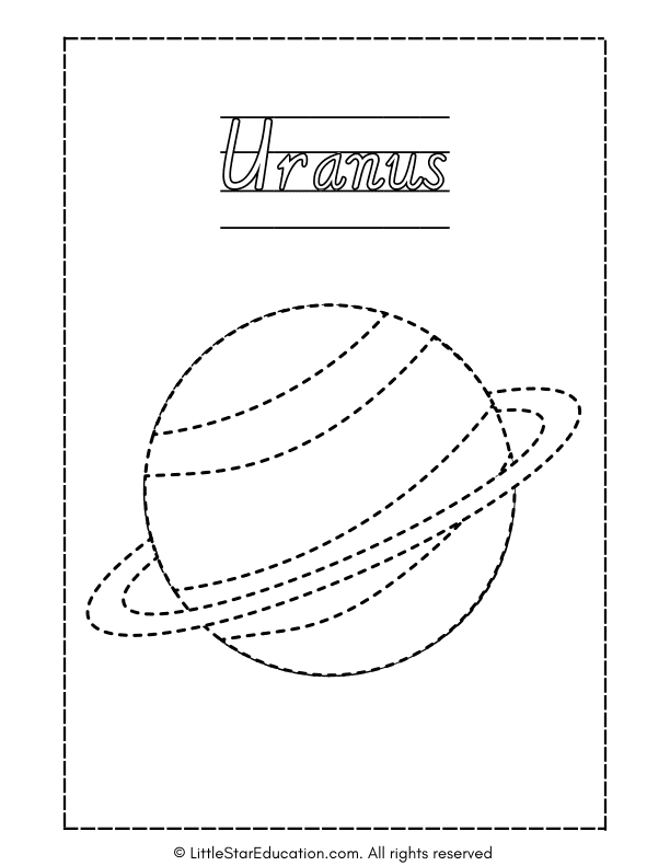 Solar System Tracing Workbook