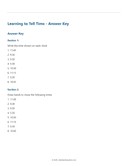 Time Telling Worksheet Learning to Tell Time thumbnail 4