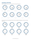Time Telling Worksheet Learning to Tell Time thumbnail 7