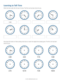 Time Telling Worksheet Learning to Tell Time thumbnail 9