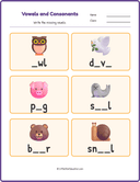Vowels Consonants Workbook Grade 1 thumbnail 1